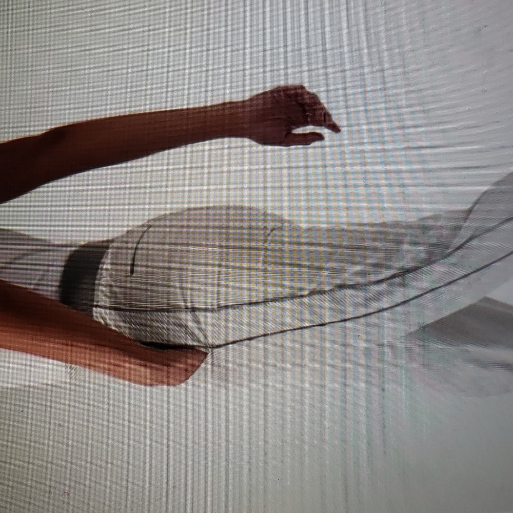 Athleta Light Gray Joggers with Black Accents